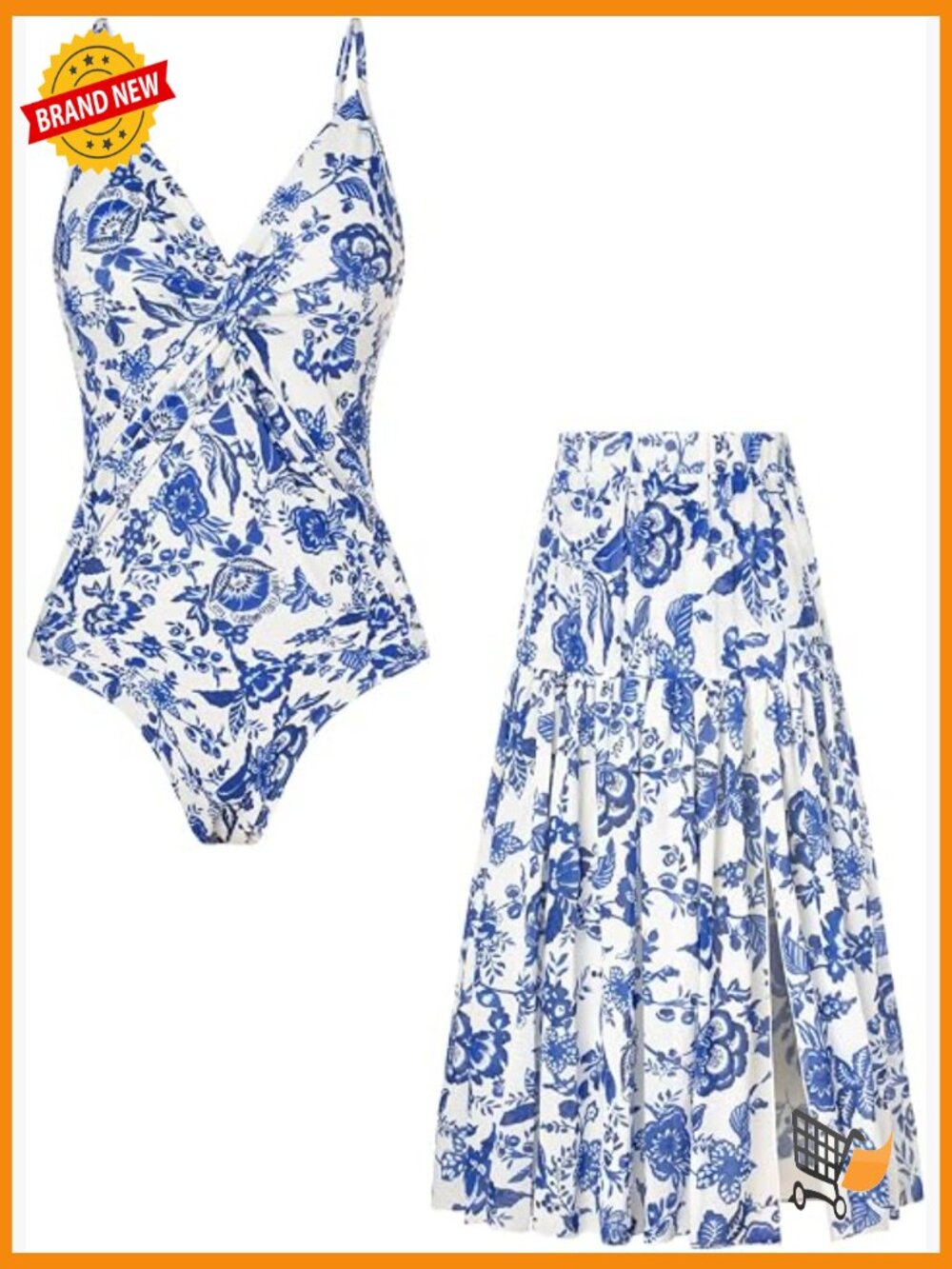 One Piece Swim Dress Tummy Control Adjustable Straps UPF 40